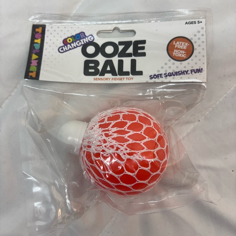 NWT Color Changing Ooze Ball Sensory Fidget Toy- Toy Planet orange